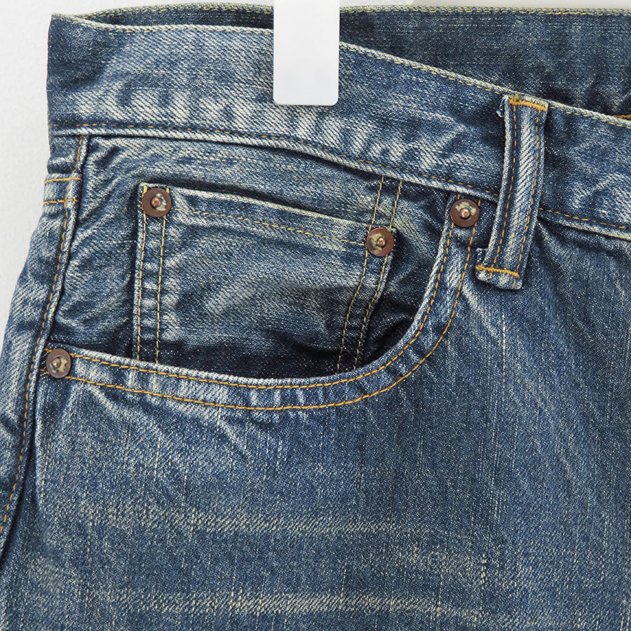 【A.PRESSE/アプレッセ】<br>Washed Denim Wide Pants <br>AP-4002