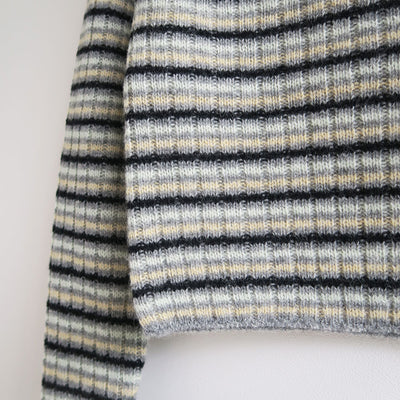 【AURALEE/オーラリー】<br>SHETLAND WOOL CASHMERE RIB KNIT BOAT-NECK P/O <br>A25AP03SB