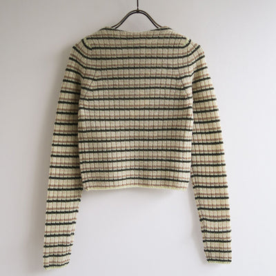 【AURALEE/オーラリー】<br>SHETLAND WOOL CASHMERE RIB KNIT BOAT-NECK P/O <br>A25AP03SB
