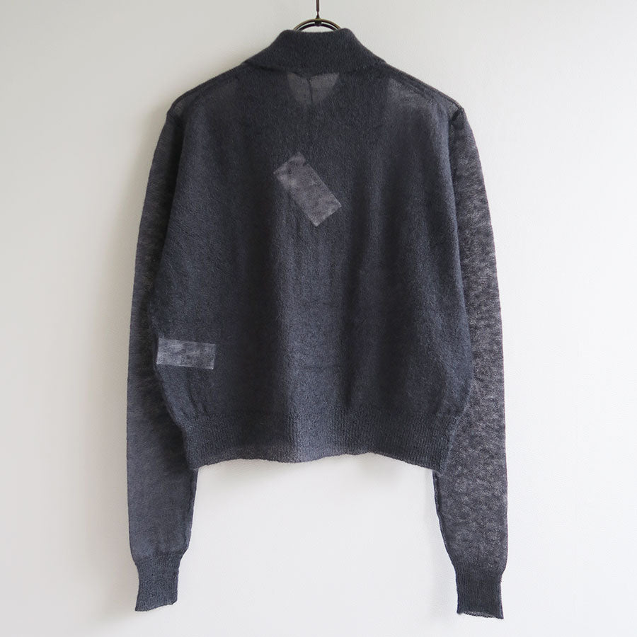 【AURALEE/オーラリー】<br>KID MOHAIR SHEER KNIT SHIRT CARDIGAN <br>A25AC01FG