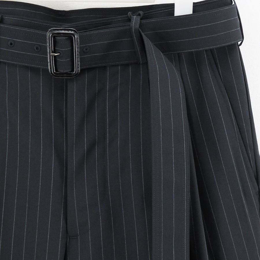 THE RERACS CUMMERBUND SLACKS ブラック 36 THE RERACS/ザ・リラクス】RERACS WORSTED HIGH COUNT TWILL THE