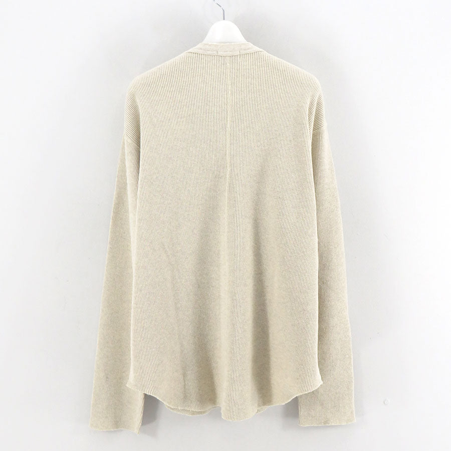 UNUSED/アンユーズド】Long-sleeve henry neck waffle T-shirt US2536