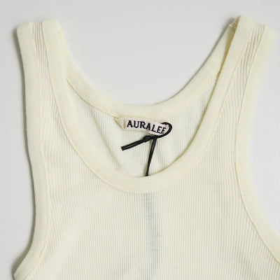 【AURALEE/オーラリー】<br>WOOL SILK SOFT RIB TANK <br>A25AT02WS