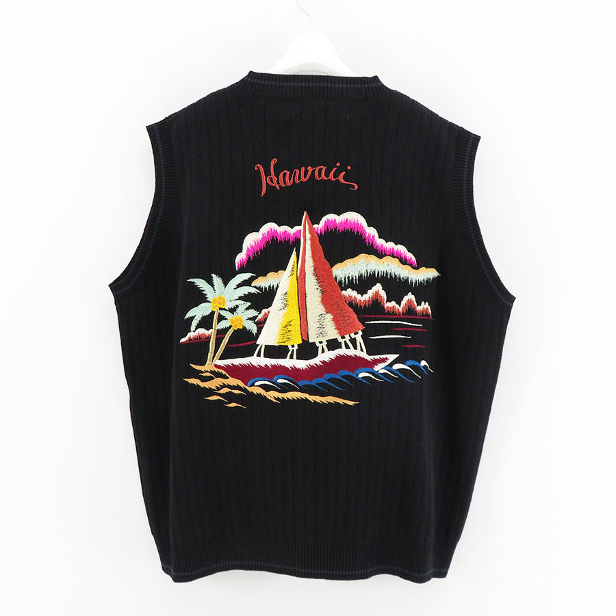 【DAIRIKU/ダイリク】<br>"Hawaii" Zip Up Knit Vest <br>24SSK-3