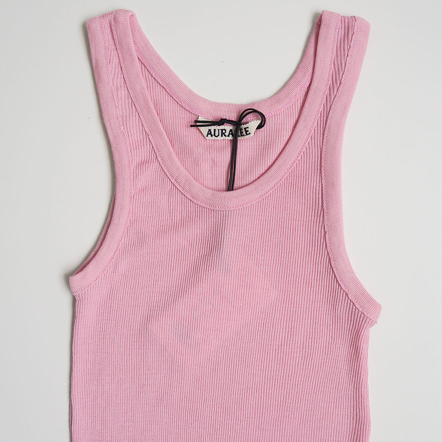 【美品】AURALEE オーラリー ソフトリブタンクトップ 1 AURALEE】 ORGANIC SOFT RIB TANK TOP / COTTON SILK STRETCH DOUBLE