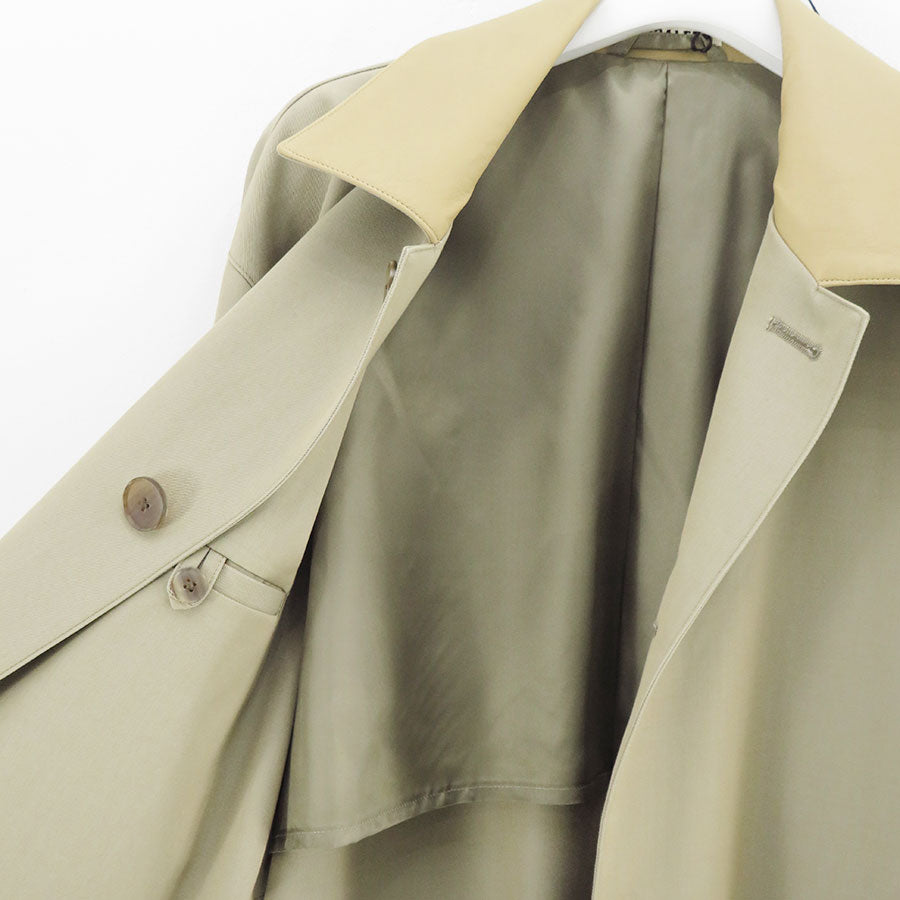 【AURALEE/オーラリー】<br>LIGHT WOOL MAX GABARDINE CHAMBRAY SOUTEINCOLLAR COAT <br>A25SC01MC