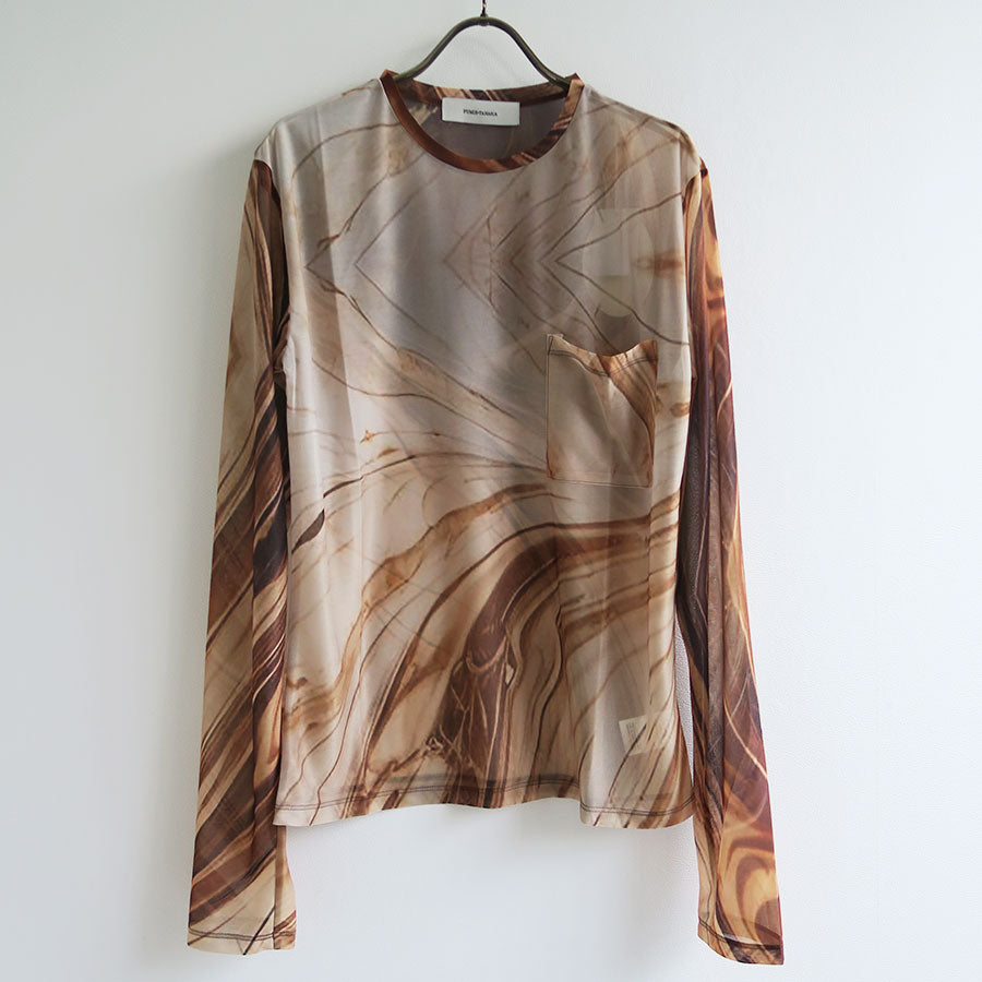 【FUMIE TANAKA/フミエタナカ】 <br>sheer long T <br>F25A31