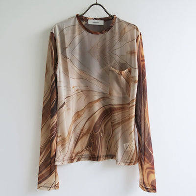 【FUMIE TANAKA/フミエタナカ】 <br>sheer long T <br>F25A31