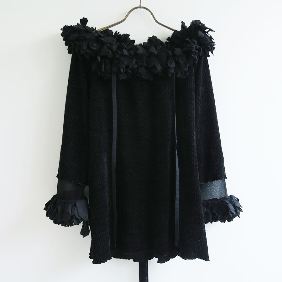 【FUMIE TANAKA/フミエタナカ】 <br>fringe ribbon P/O <br>F25A24