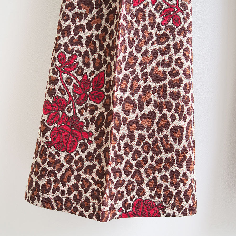 【FUMIE TANAKA/フミエタナカ】 <br>leopard jq flare pa <br>F25A48