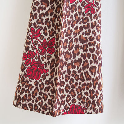 【FUMIE TANAKA/フミエタナカ】 <br>leopard jq flare pa <br>F25A48