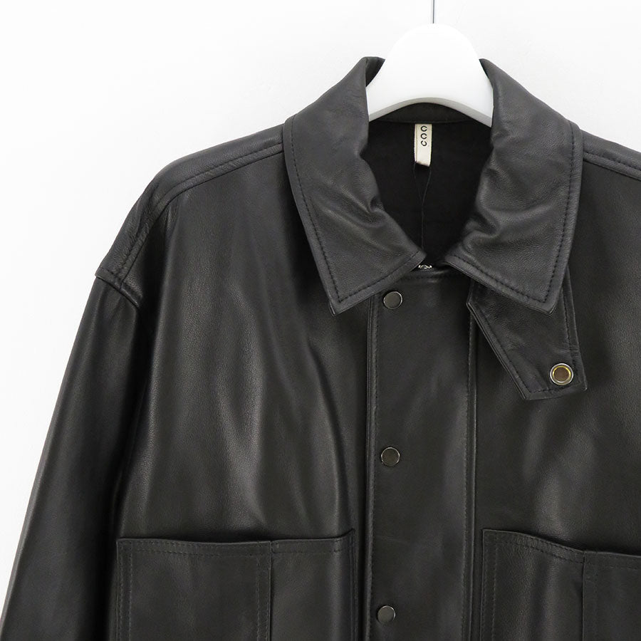 新品 CCU 23AW CHARLIE STORM P COAT レザー コート - アウター