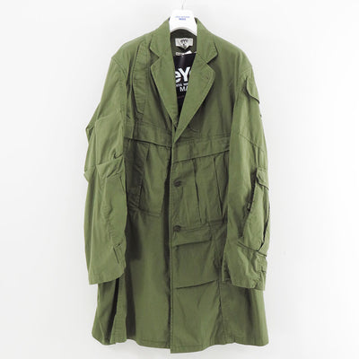 【eYe JUNYA WATANABE MAN】<br>綿ナイロンオックス Needles Wネーム ミリタリーコート <br>WP-C901-100