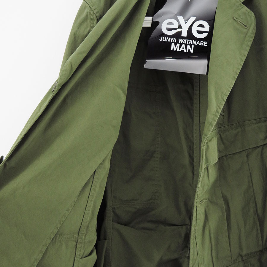 【eYe JUNYA WATANABE MAN】<br>綿ナイロンオックス Needles Wネーム ミリタリーコート <br>WP-C901-100