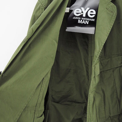 【eYe JUNYA WATANABE MAN】<br>綿ナイロンオックス Needles Wネーム ミリタリーコート <br>WP-C901-100