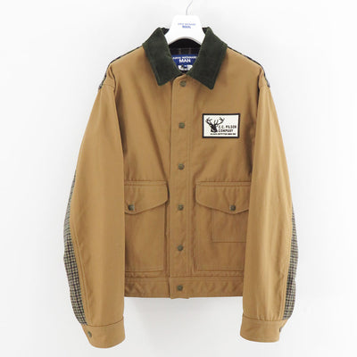 【JUNYA WATANABE MAN】<br>綿オックス×ウールナイロンチェック FILSON Wネーム ハンティングジャケット <br>WP-J014-051