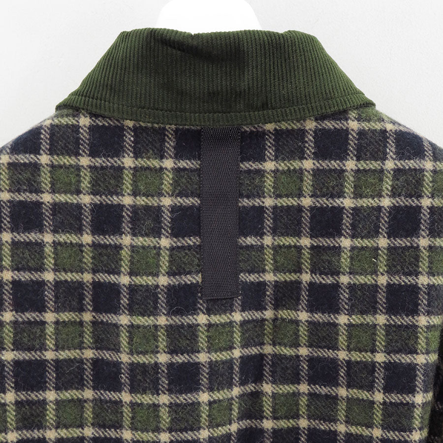 【JUNYA WATANABE MAN】<br>綿オックス×ウールナイロンチェック FILSON Wネーム ハンティングジャケット <br>WP-J014-051