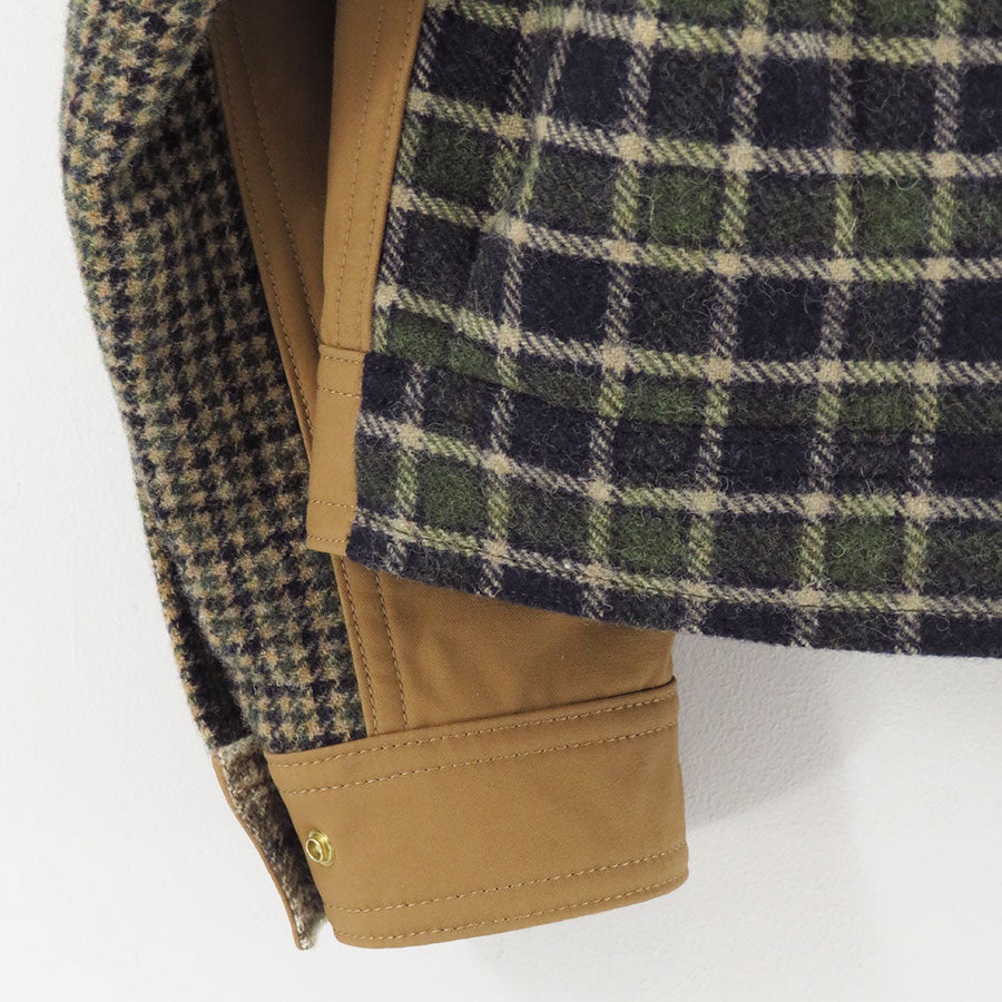 【JUNYA WATANABE MAN】<br>綿オックス×ウールナイロンチェック FILSON Wネーム ハンティングジャケット <br>WP-J014-051