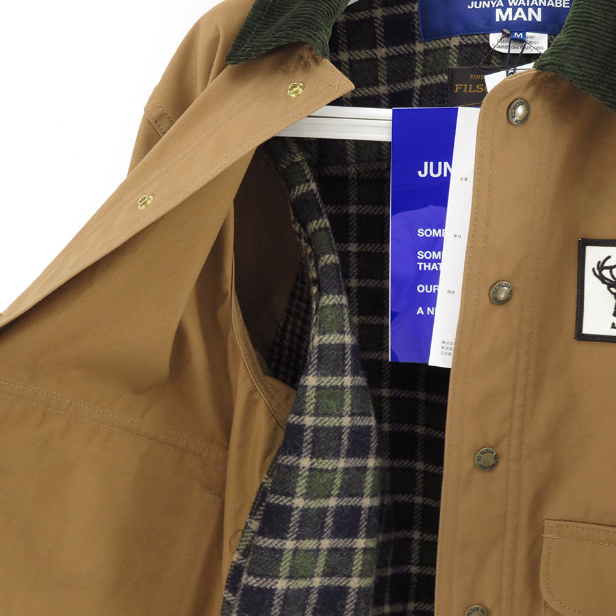 【JUNYA WATANABE MAN】<br>綿オックス×ウールナイロンチェック FILSON Wネーム ハンティングジャケット <br>WP-J014-051