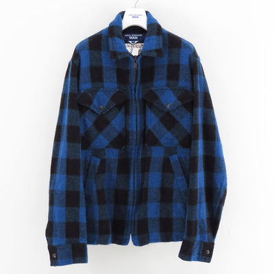 【JUNYA WATANABE MAN】<br>ウールチェック製品縮絨FILSON Wネーム ZIP UP ブルゾン <br>WP-J011-051