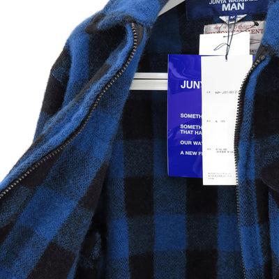 【JUNYA WATANABE MAN】<br>ウールチェック製品縮絨FILSON Wネーム ZIP UP ブルゾン <br>WP-J011-051