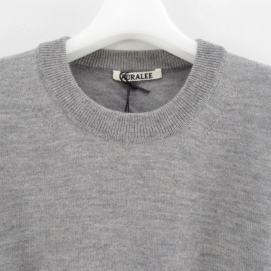 【AURALEE/オーラリー】<br>HARD TWIST CASHMERE KNIT TEE <br>A25ST02CT