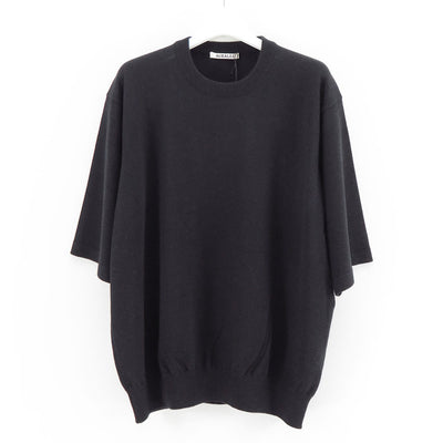 【AURALEE/オーラリー】<br>HARD TWIST CASHMERE KNIT TEE <br>A25ST02CT