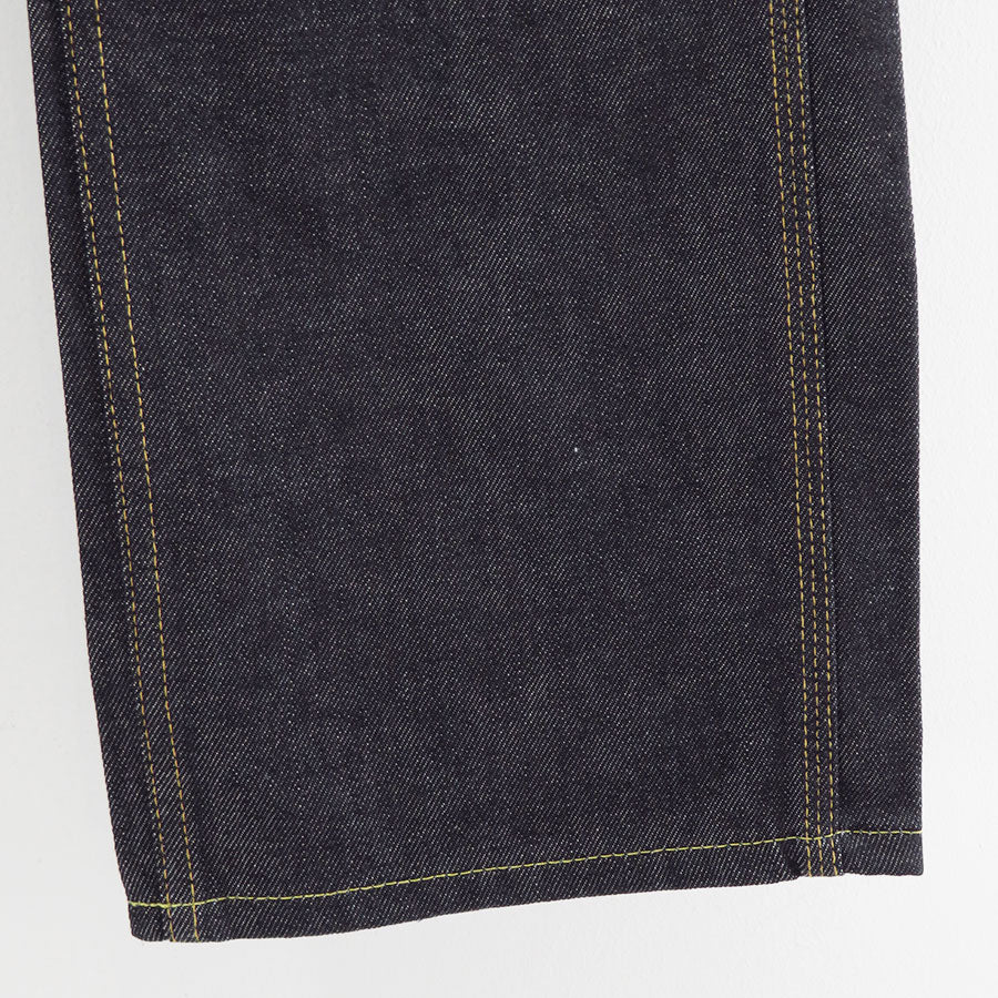 【JUNYA WATANABE MAN】<br>綿セルヴィッチデニム×レザー Levi's Wネームパンツ <br>WP-P203-051