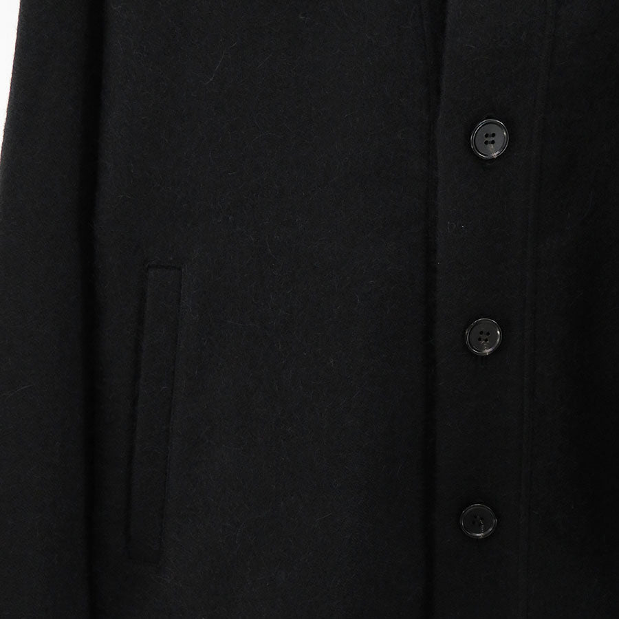 【山内/ヤマウチ】<br>アルパカメルトン・ノーカラーコート <br>23216-alp