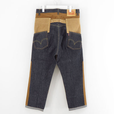 【JUNYA WATANABE MAN】<br>綿デニム×綿帆布 Levi's Wネームパンツ <br>WP-P206-051