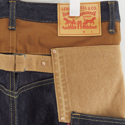 【JUNYA WATANABE MAN】<br>綿デニム×綿帆布 Levi's Wネームパンツ <br>WP-P206-051