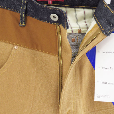 【JUNYA WATANABE MAN】<br>綿デニム×綿帆布 Levi's Wネームパンツ <br>WP-P206-051