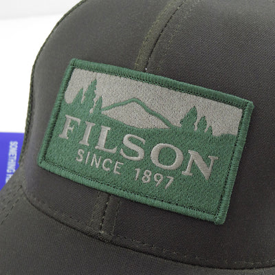 【JUNYA WATANABE MAN】<br>綿オックス×エステルメッシュ FILSON Wネーム CAP <br>WP-K601-051