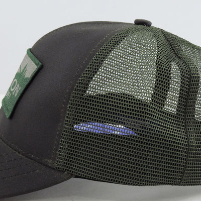【JUNYA WATANABE MAN】<br>綿オックス×エステルメッシュ FILSON Wネーム CAP <br>WP-K601-051