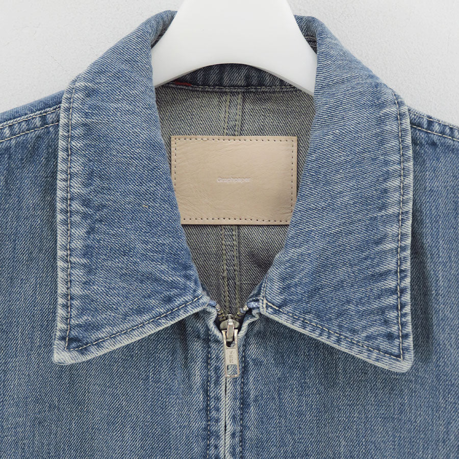 【Graphpaper/グラフペーパー】<br>Selvage Denim Zip Jacket <br>GM253-20056LB