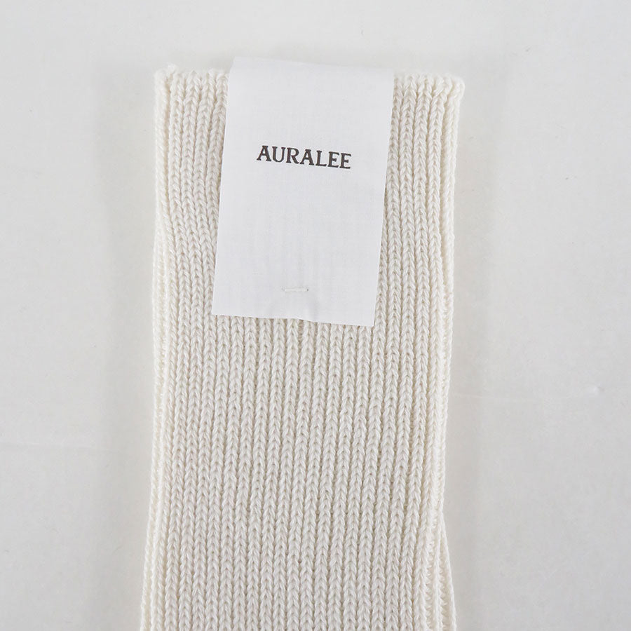 【AURALEE/オーラリー】<br>COTTON CASHMERE LOW GAUGE SOCKS <br>A00S01SX-M