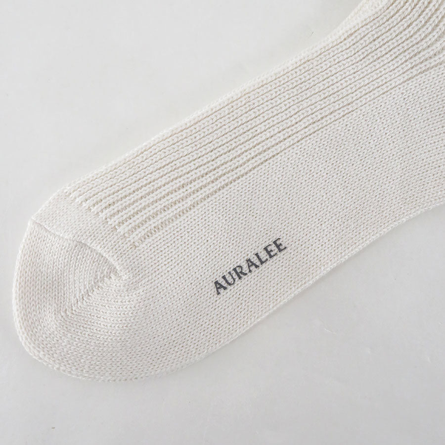 【AURALEE/オーラリー】<br>COTTON CASHMERE LOW GAUGE SOCKS <br>A00S01SX-M