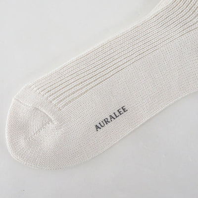 【AURALEE/オーラリー】<br>COTTON CASHMERE LOW GAUGE SOCKS <br>A00S01SX-M