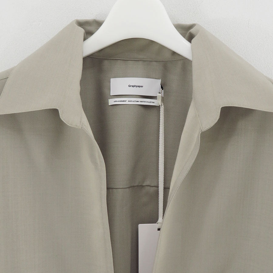 【Graphpaper/グラフペーパー】<br>Techno Wool Tropical Skipper Shirt <br>GM253-50374