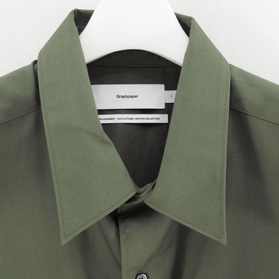 【Graphpaper/グラフペーパー】<br>Silicon Poplin Oversized Regular Collar Shirt <br>GM253-50180