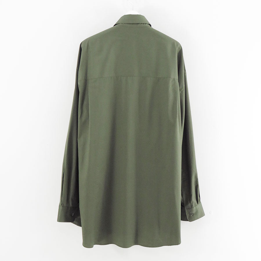 【Graphpaper/グラフペーパー】<br>Silicon Poplin Oversized Regular Collar Shirt <br>GM253-50180