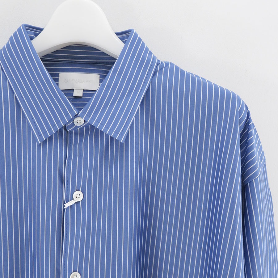 【KANEMASA PHIL./カネマサフィル】<br>46G Atmosphere Stripe L/S Shirt <br>KM25S-023