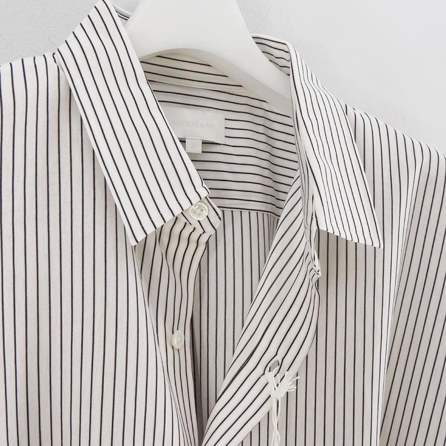 【KANEMASA PHIL./カネマサフィル】<br>46G Atmosphere Stripe L/S Shirt <br>KM25S-023