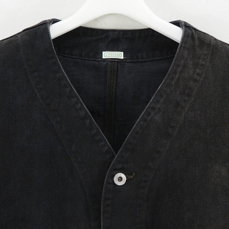 ジャケット・アウター A.PRESSE 2026SS Denim Engineer Jacket A.PRESSE/アプレッセ】Vintage Black Denim Engineer Jacket 26SAP-01