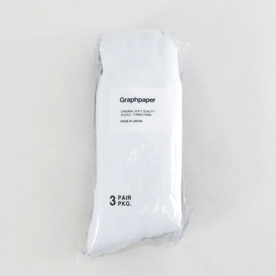 【Graphpaper/グラフペーパー】<br>Graphpaper 3-Pack Socks <br>GU253-90286B