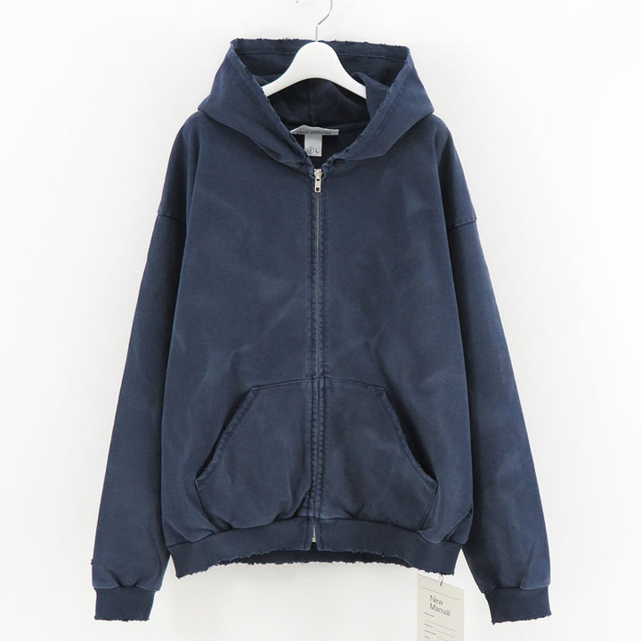 New Manual/ニューマニュアル】VINTAGE WASHED ZIP HOODIE 2026SS-CS2