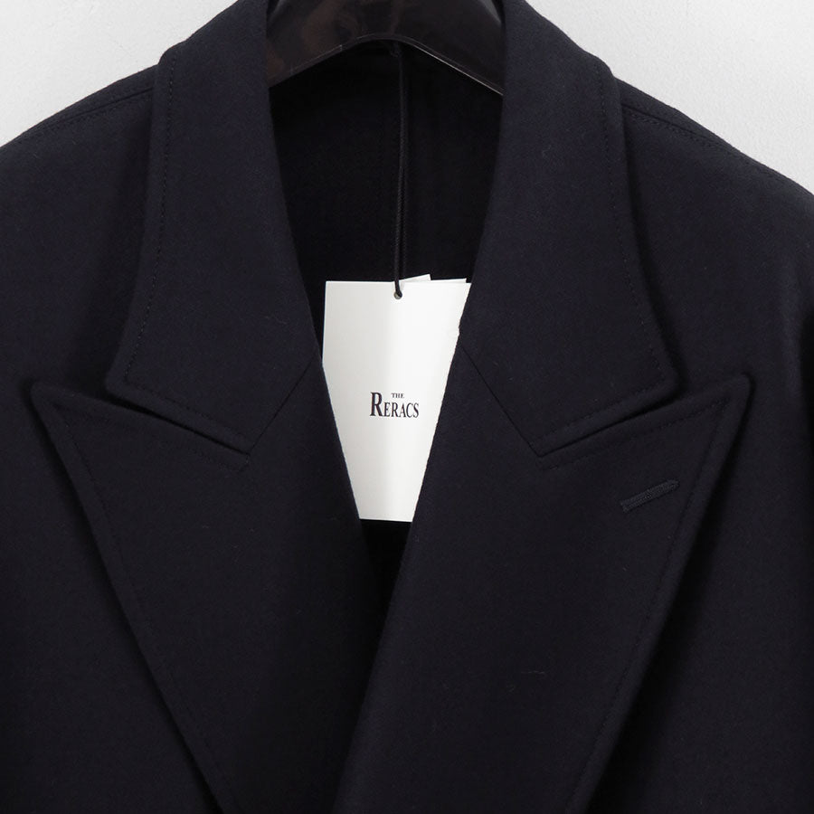【THE RERACS/ザ・リラクス】<br>RERACS BRITISH MELTON THE DOUBLE PEAKED EASY COAT <br>25FW-RECT-457-J