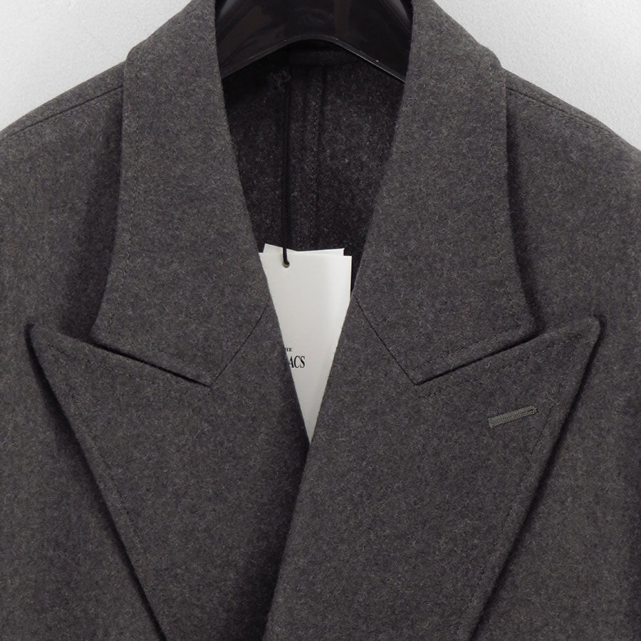 【THE RERACS/ザ・リラクス】<br>RERACS BRITISH MELTON THE DOUBLE PEAKED EASY COAT <br>25FW-RECT-457-J