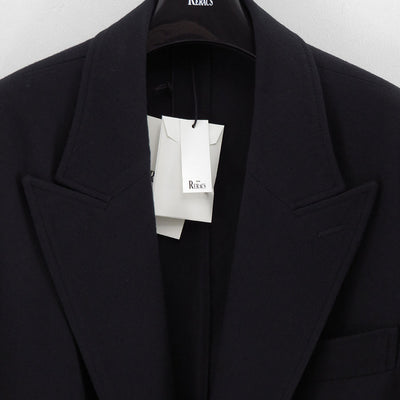 【THE RERACS/ザ・リラクス】<br>RERACS 2/54 COLLEGE FLANNEL THE PEAKED LAPEL EASY JACKET (BLACK) <br>25FW-REJK-234-J