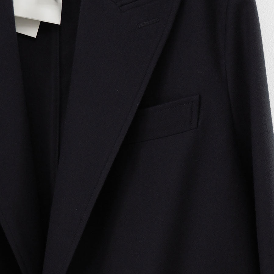 【THE RERACS/ザ・リラクス】<br>RERACS 2/54 COLLEGE FLANNEL THE PEAKED LAPEL EASY JACKET (BLACK) <br>25FW-REJK-234-J
